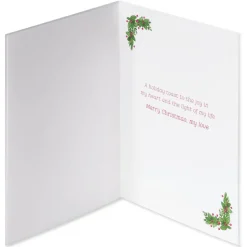 Holiday Toast Christmas Greeting Card for Wife