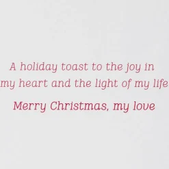 Holiday Toast Christmas Greeting Card for Wife