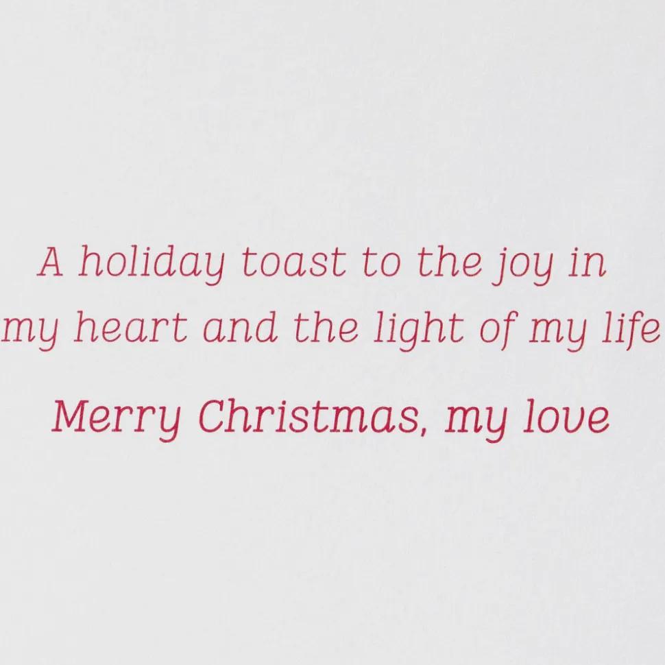 Holiday Toast Christmas Greeting Card for Wife