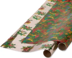 Holiday Traditions Holiday Wrapping Paper Kit with Gridlines, Bows and Gift Tags, 11-Count