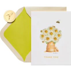 Honeybee Thank You Greeting Card- Designed by Bella Pilar