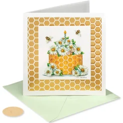 Honeybees Blank Birthday Greeting Card – Designed by Bella Pilar