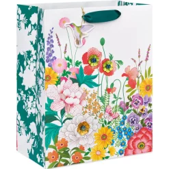 Hummingbird in Garden 13″ Large Gift Bag, 1 Bag
