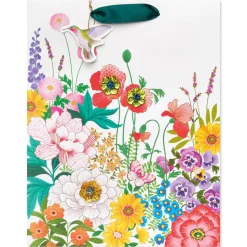 Hummingbird in Garden 13″ Large Gift Bag, 1 Bag