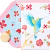 Hummingbird On Branch Blank Greeting Card