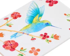 Hummingbird On Branch Blank Greeting Card