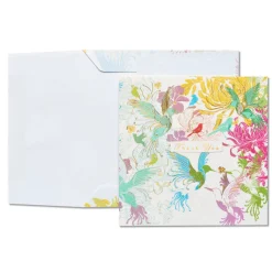 Hummingbirds Blank Thank You Greeting Card