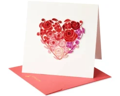 I Love You Romantic Valentine’s Day Quilling Greeting Card
