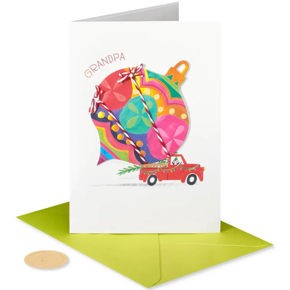 I Love You THIS Much Christmas Greeting Card for Grandpa