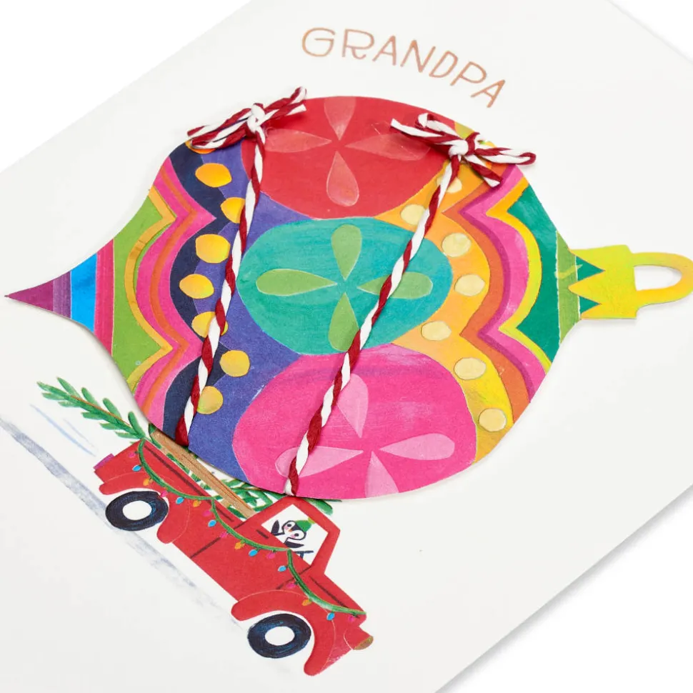 I Love You THIS Much Christmas Greeting Card for Grandpa