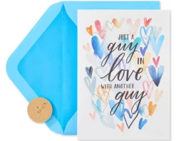 In Love Guys Anniversary Greeting Card