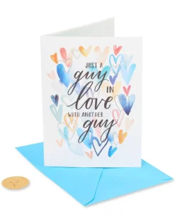 In Love Guys Anniversary Greeting Card