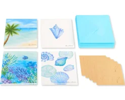 Into the Blue Boxed Blank Note Cards with Envelopes, 20-Count- Designed by Bella Pilar
