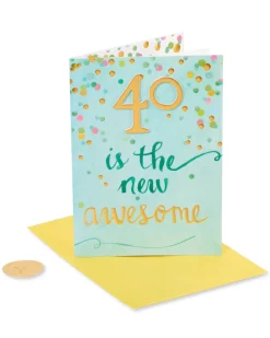 40 Is The New Awesome 40th Birthday Greeting Card
