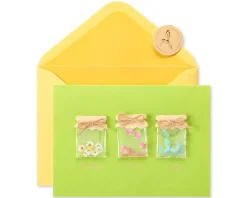 Jars with Flowers Birthday Greeting Card