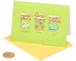 Jars with Flowers Birthday Greeting Card