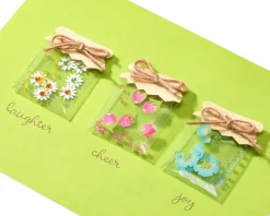 Jars with Flowers Birthday Greeting Card