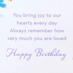 Joy To Our Hearts Birthday Greeting Card for Granddaughter