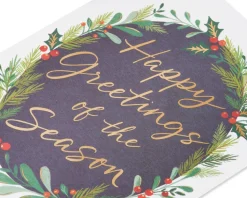 Joy to You Wreath Holiday Boxed Cards, 20-Count