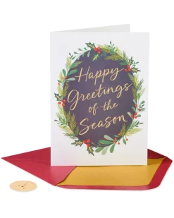 Joy to You Wreath Holiday Boxed Cards, 20-Count