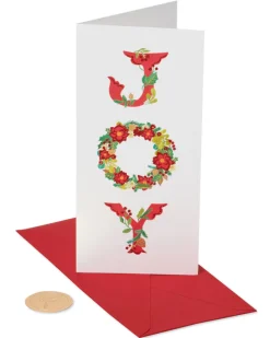 Joy Wreath Holiday Boxed Cards, 16-Count