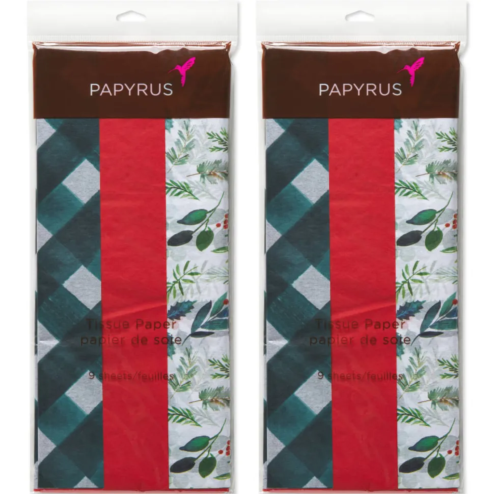 Joyful Tradition Holiday Gift Bags with Tissue Paper, 2 Bags 1 Jumbo 18″, 1 Large 13″, 18 Sheets