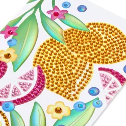 Judith Leiber Gemmed Citrus Blank Greeting Card