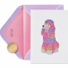 Judith Leiber Gemmed Poodle Blank Greeting Card