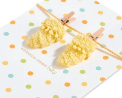 Knit Booties Baby Shower Greeting Card