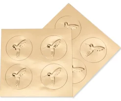 Lace and Flowers Handmade Boxed Blank Note Cards with Glitter, 8-Count