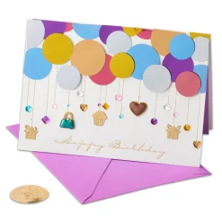 Layers of Balloons Birthday Greeting Card