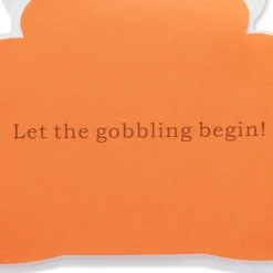 Let the Gobbling Begin Thanksgiving Greeting Card for Kids