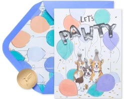 Let’s Pawty Dog Birthday Greeting Card