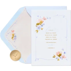 Lifetime of Love and Happiness Religious Wedding Greeting Card