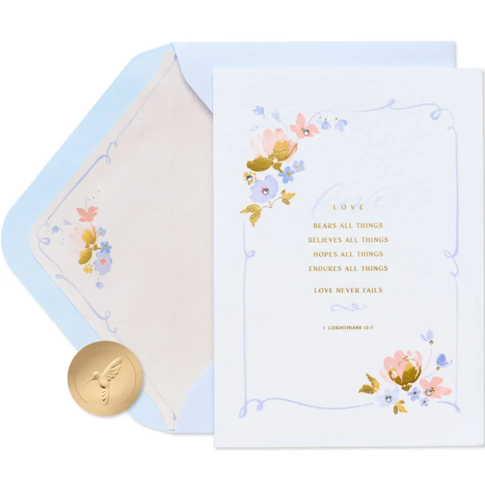 Lifetime of Love and Happiness Religious Wedding Greeting Card