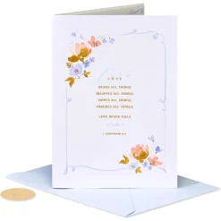 Lifetime of Love and Happiness Religious Wedding Greeting Card