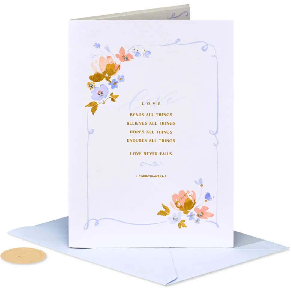 Lifetime of Love and Happiness Religious Wedding Greeting Card