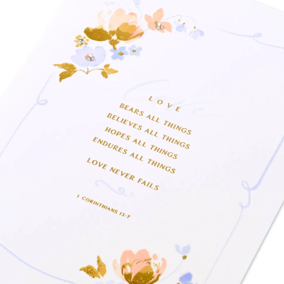 Lifetime of Love and Happiness Religious Wedding Greeting Card