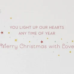 Light Up Our Hearts Christmas Greeting Card for Son