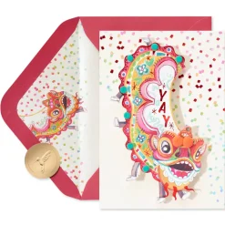 Lion Parade Blank Lunar New Year Greeting Card
