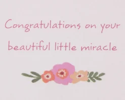 Little Miracle Baby Girl Greeting Card