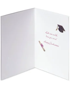 Look Out World Graduation Greeting Card for Her – Designed by Bella Pilar