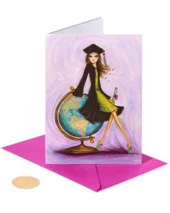 Look Out World Graduation Greeting Card for Her – Designed by Bella Pilar