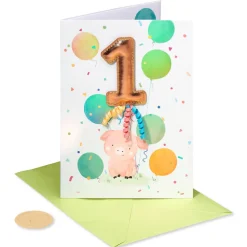 Lots Of Fun 1st Birthday Greeting Card