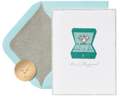 Love & Happiness Blank Wedding Greeting Card
