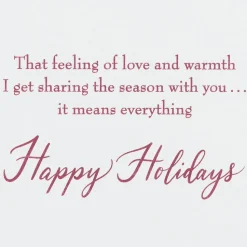Love and Warmth Christmas Greeting Card for Husband