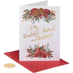 Love and Warmth Christmas Greeting Card for Husband