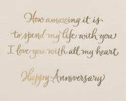 Love of My Life Anniversary Greeting Card for Wife or Husband