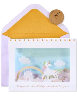 Magical Birthday 3D Unicorn Birthday Greeting Card