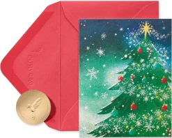 Magical Tree Top Holiday Christmas Boxed Cards, 20 Count